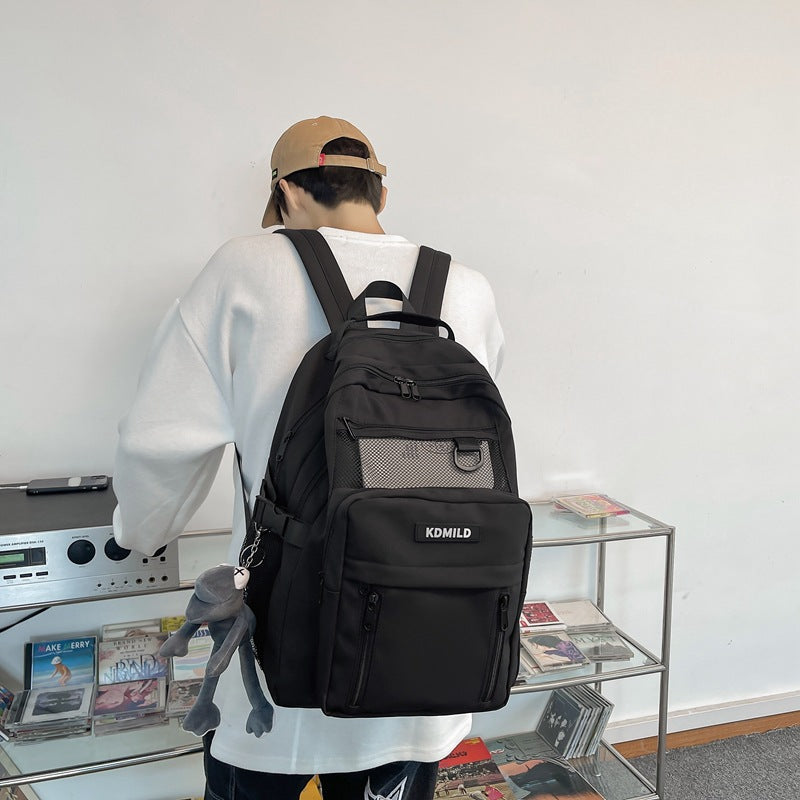 High School Students All Match Large Capacity Multi Layer Backpack