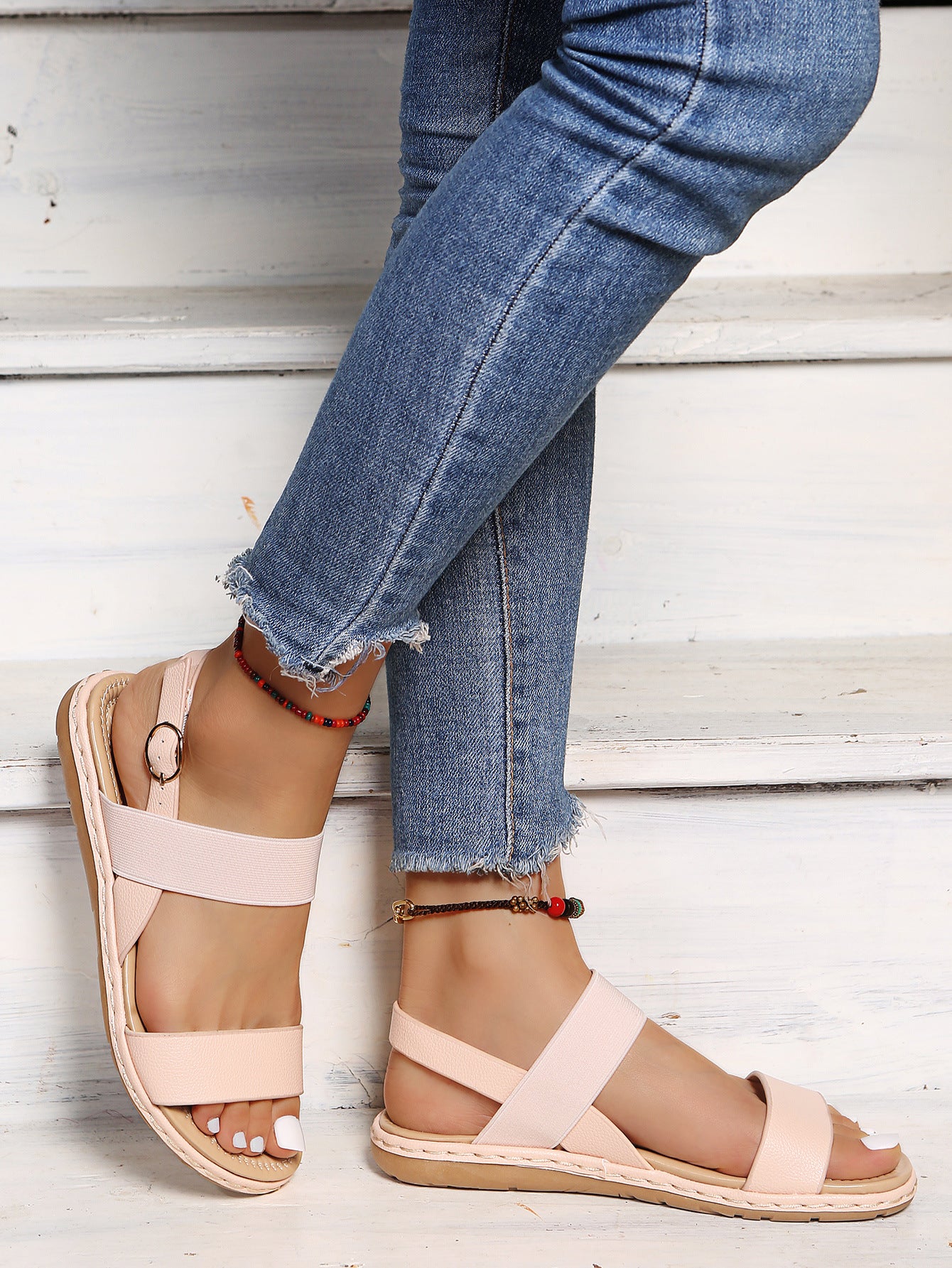 Women's New European And American Comfortable Flat Plus Size Sandals