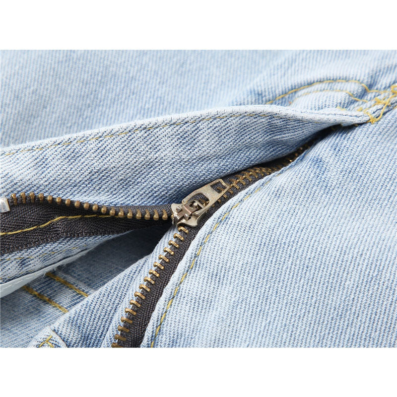 Fashion Thin Straight Loose Design Wide Leg Trousers With Straps