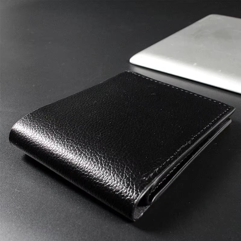 Men'S Wallet Genuine Leather Men Wallets Premium Product Real Cowhide Wallets for Man Short Black Walet Portefeuille Homme