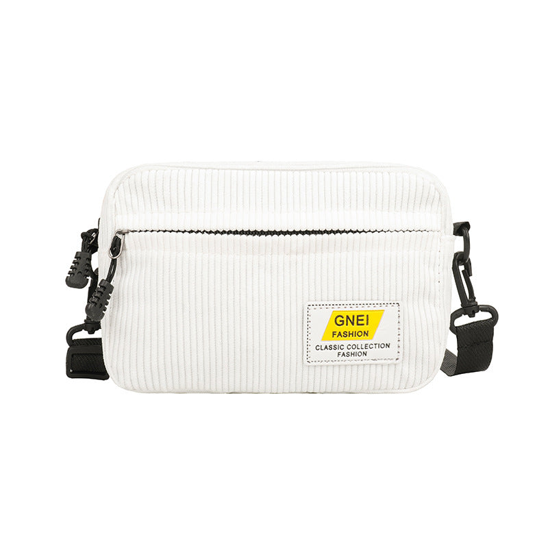 Broadband Messenger Retro Fleece Women's Canvas Small Bag