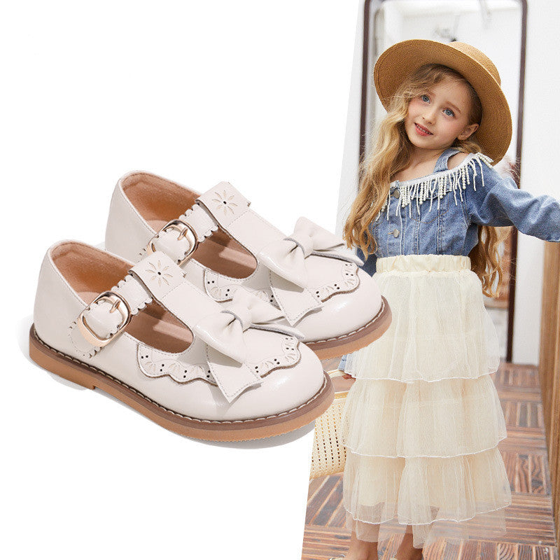 Girls Leather Children's Single Shoes Princess Shoes Children's Shoes Soft Sole