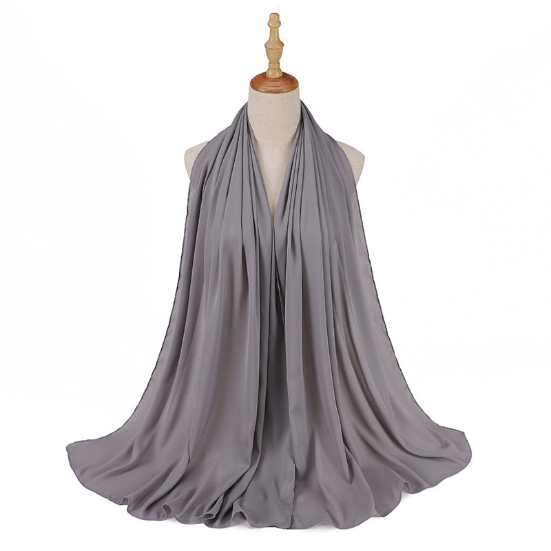 Malaysia Shiny Toe Cap Solid Color Scarf