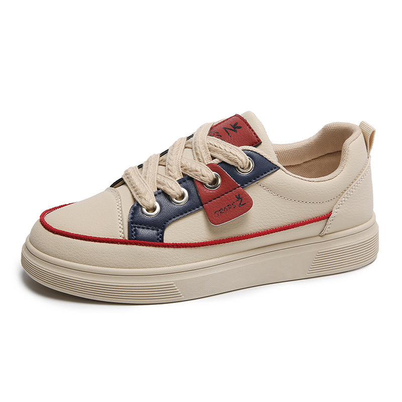 Women's Korean-style Comfortable White Platform Sneakers