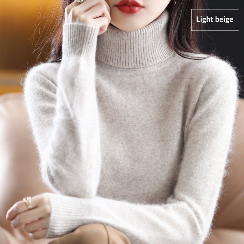 High Neck Inner Wear Loose Cashmere Knitted Bottoming Shirt