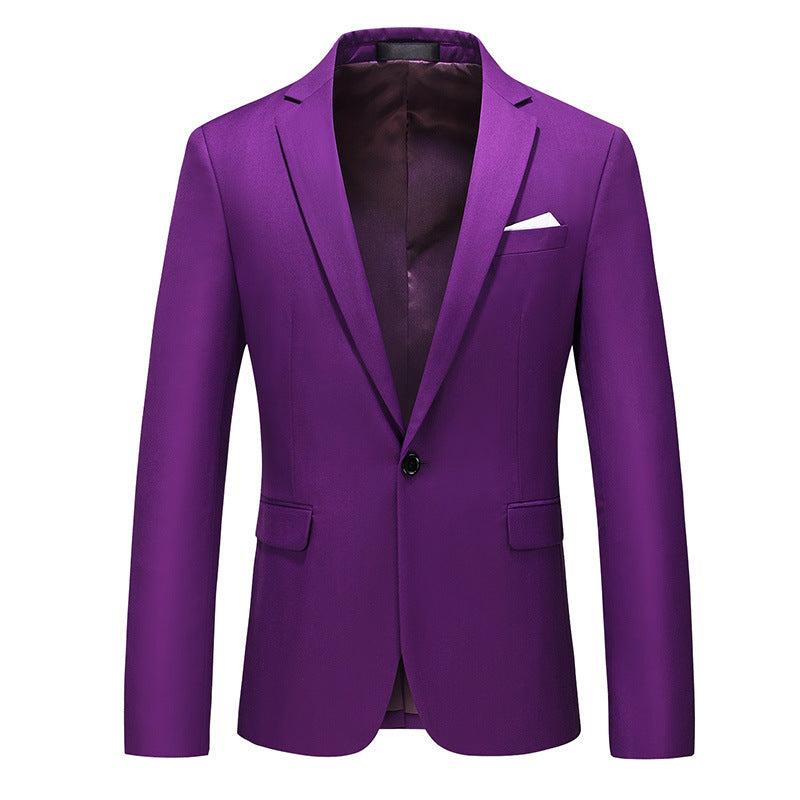 Habitjakke til mænd, koreansk stil, slim fit, business