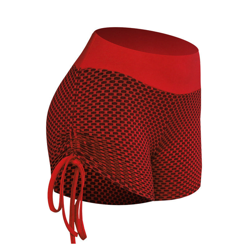 Fashionable Ladies Mesh Honeycomb Yoga Shorts