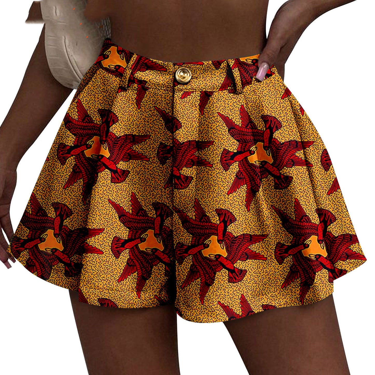 Dobbeltsidet print batikshorts