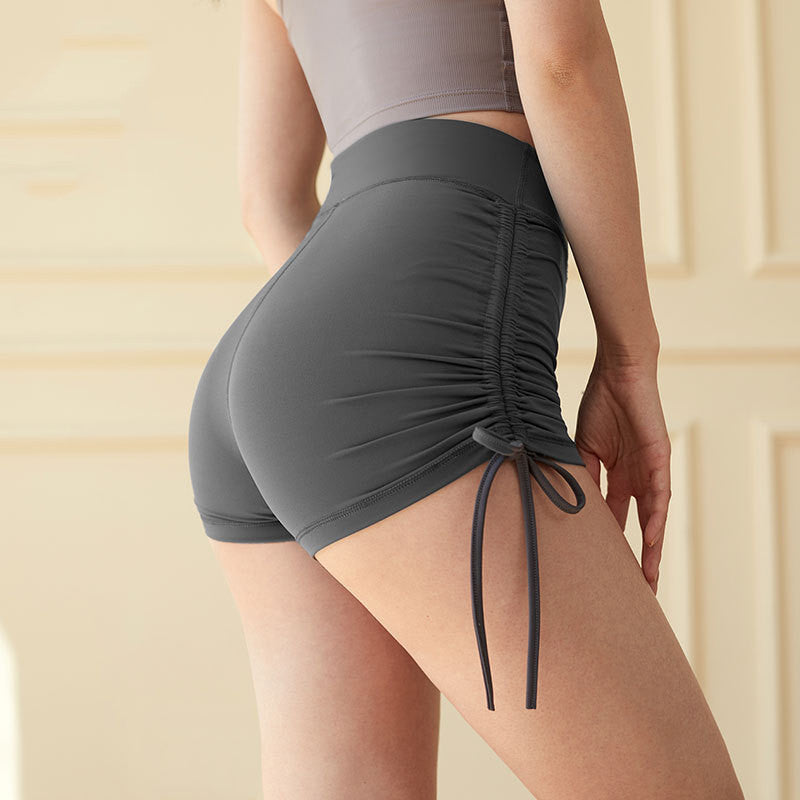 Sports Fitness Shorts High Waist Hip Three-point Tight