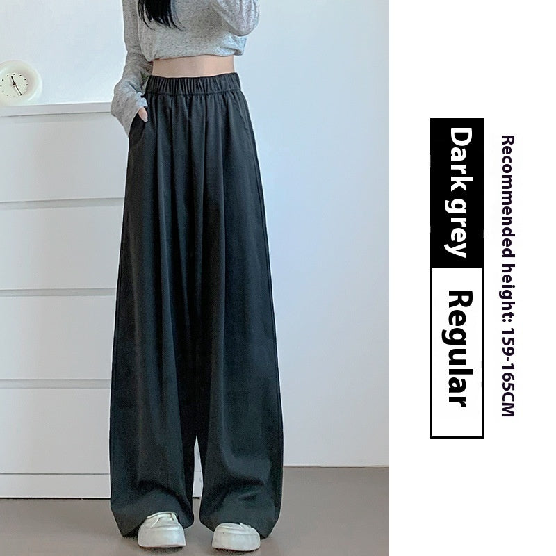 High Waist Drooping Casual Straight-leg Idle Style Mopping Yamamoto Pants