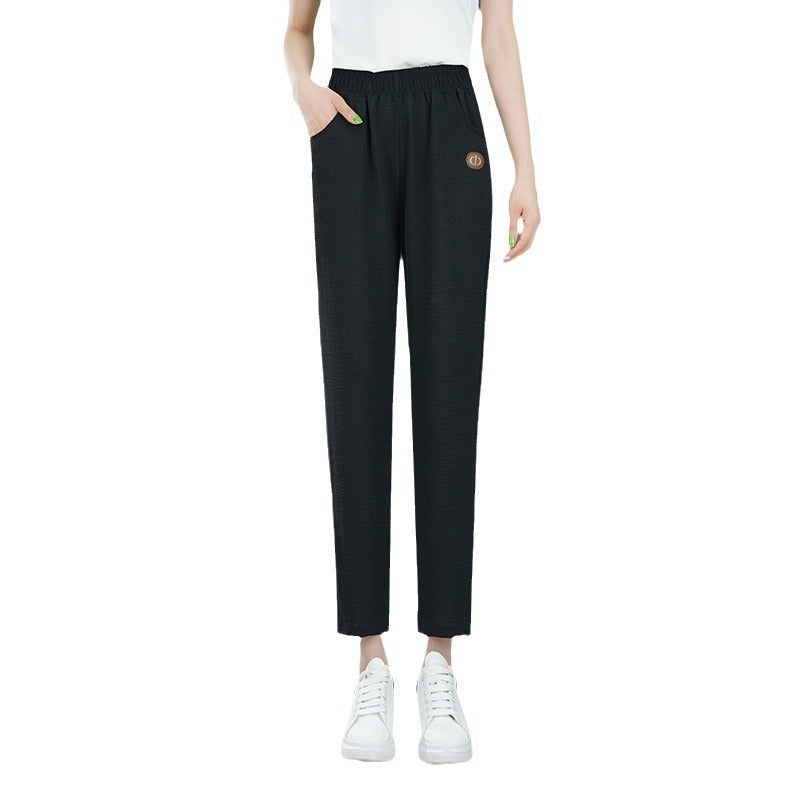 Women's Slim All-matching Straight Thin Cropped Pants