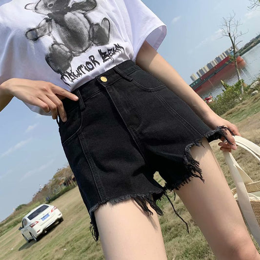 New Slimming High-waisted Denim Shorts For Women