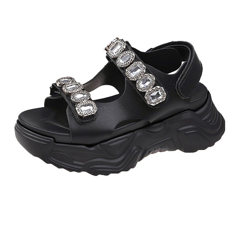 Rhinestone Fairy Style Roman Beach Platform Shoes