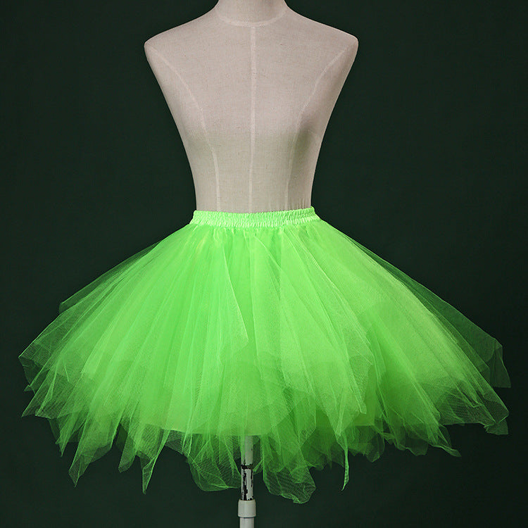 Half-length Pettiskirt Perform Dance Party Tulle Skirt Crinoline