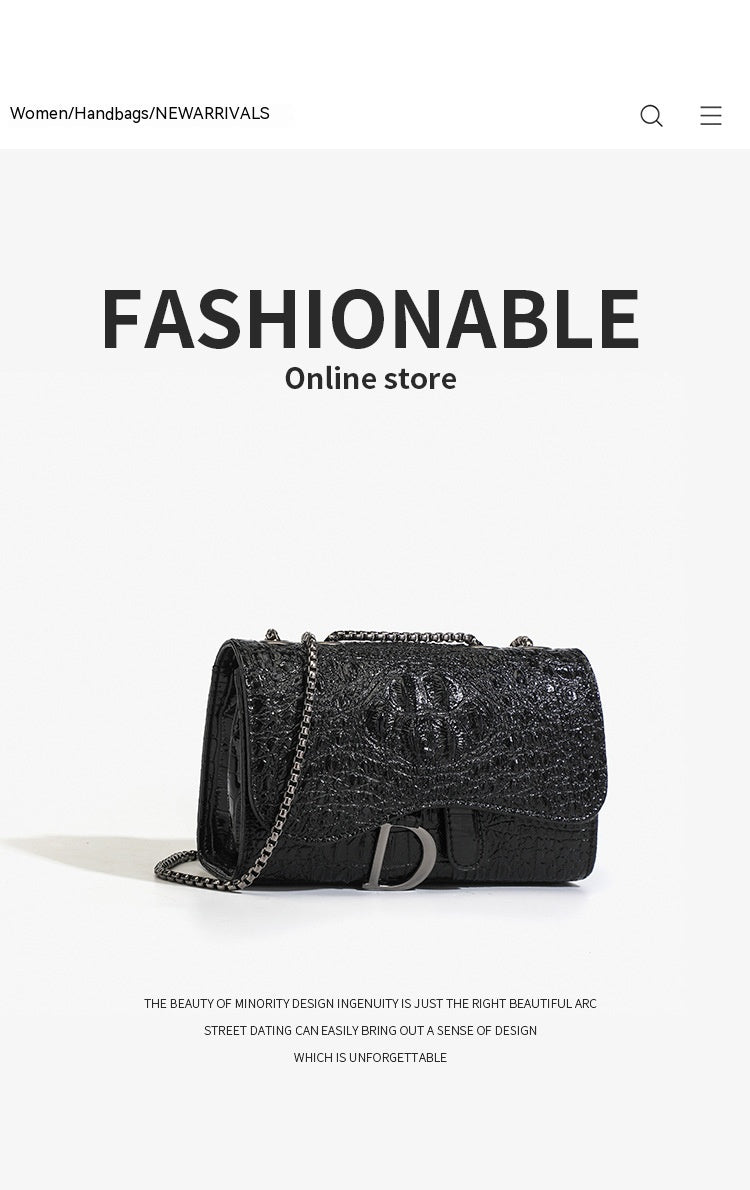 Trendy Crossbody Chain Small Square Bag For Women