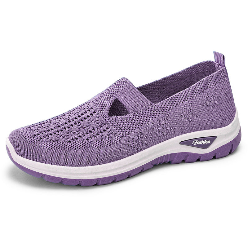 Plus Size Breathable Mesh Slip-on Old Beijing Cloth Shoes For Women