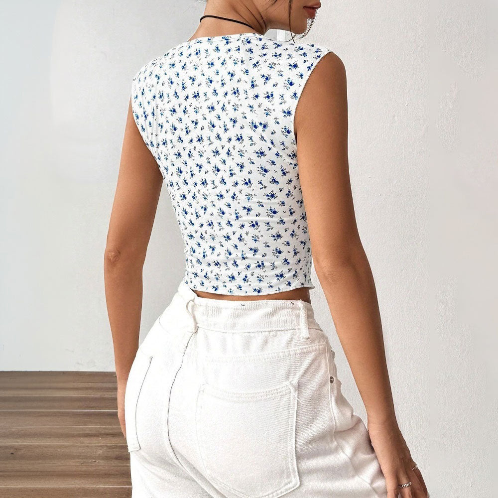Fashionable Minimalist Slim Fit Womens Top