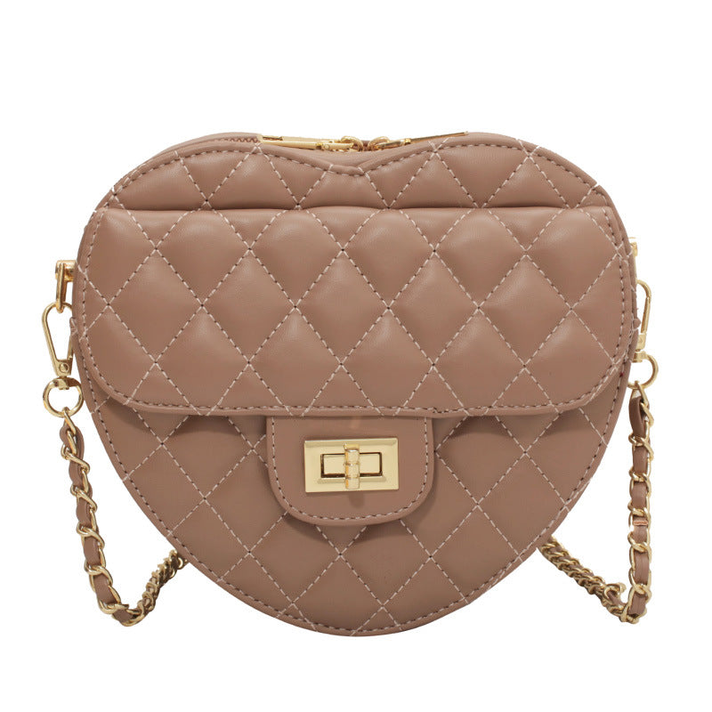 New Light Luxury Niche Love Diamond One-shoulder Messenger Bag