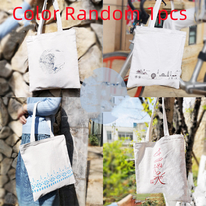 Large Capacity Hand Printed Shopping Bag Female