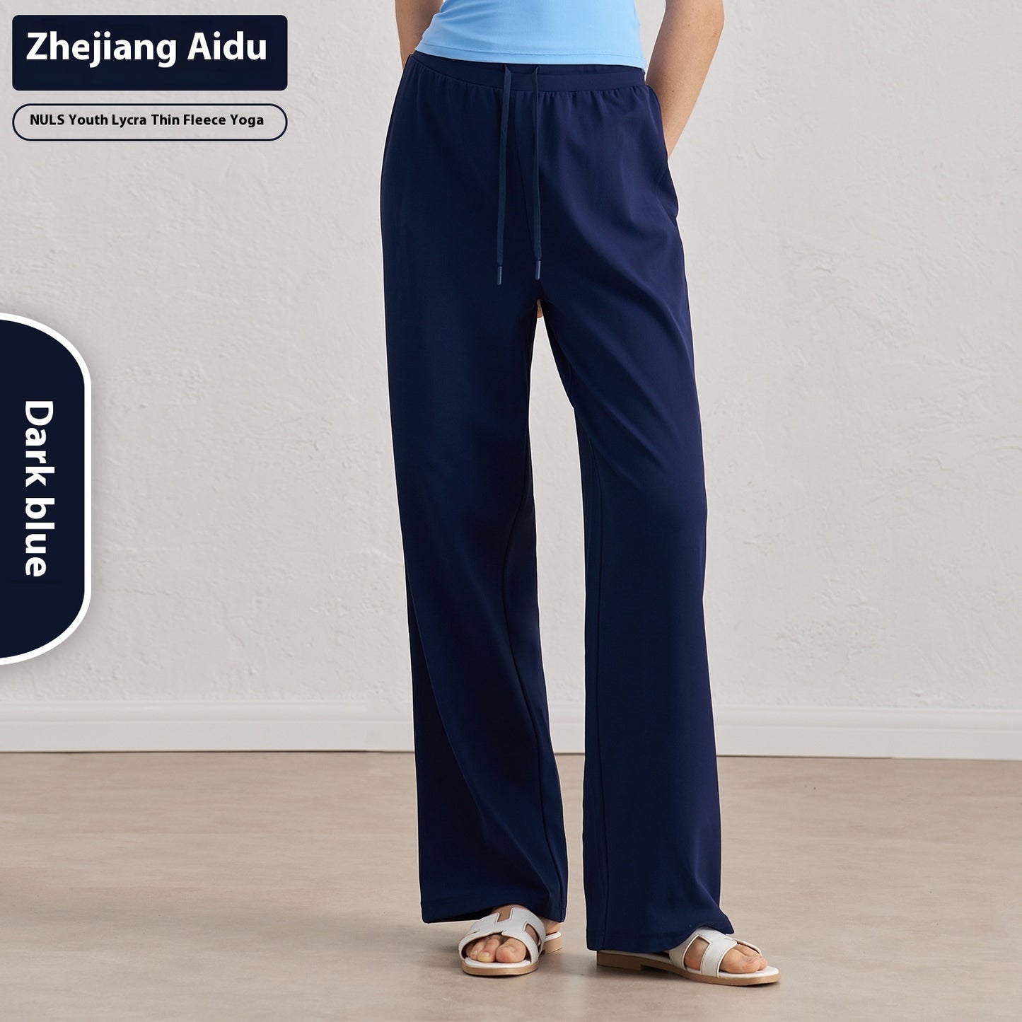 Thickened Wide Leg Straight Slimming All-matching Warm Casual Pants