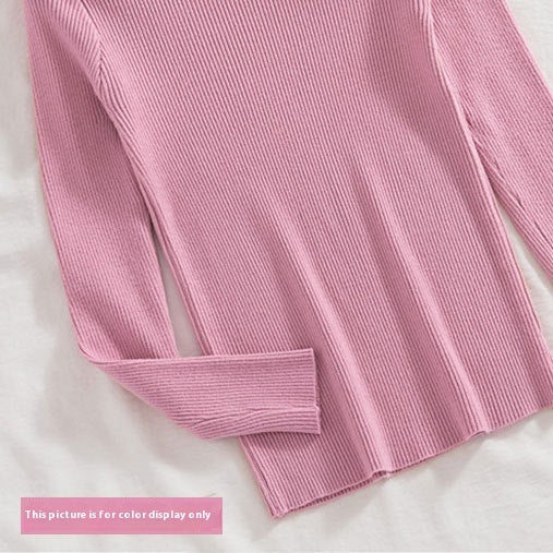 Half Turtleneck Knitted Sweater Women's Bottoming Shirt Women's Autumn And Winter
