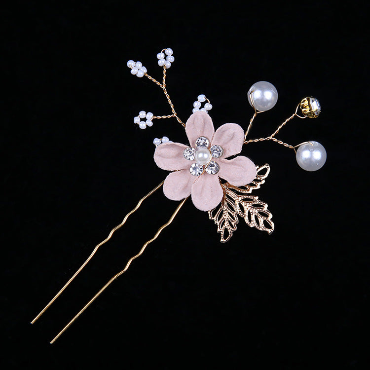 Flower Pearl U-shaped Hair Fork