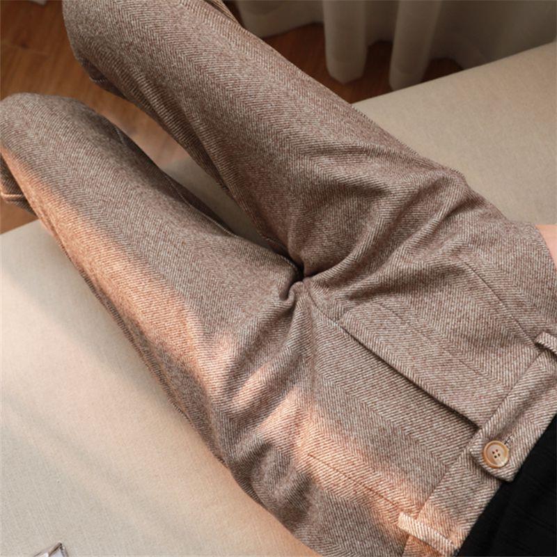 Women's High Waist Slimming And Straight Casual Trousers