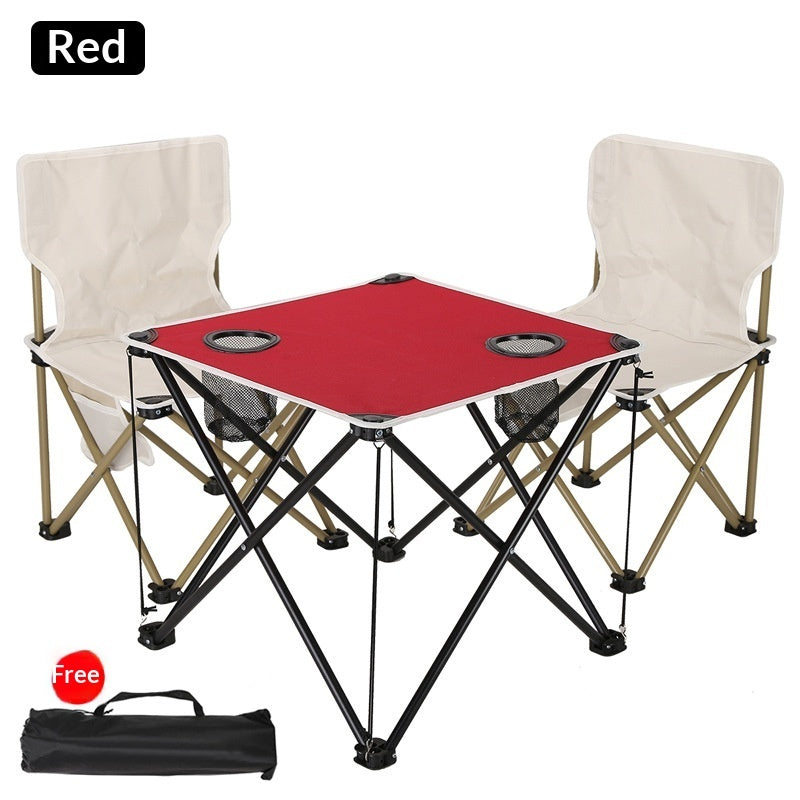Outdoor Folding Table And Chair Set Made From Waterproof Oxford Fabricperfect For Camping Barbecues Sketching And Fishing