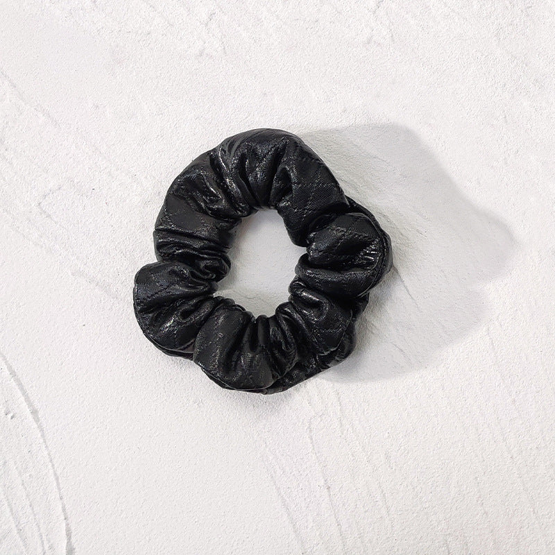 Women's Leather Plain Large Intestine Hairband