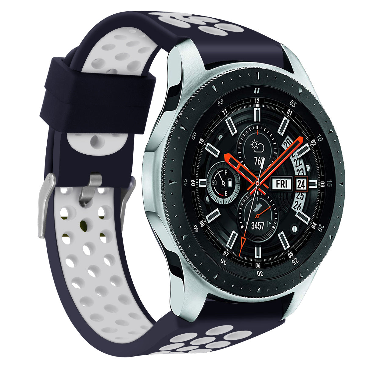 Straight Grain Silicone Sports Watchband Wristband