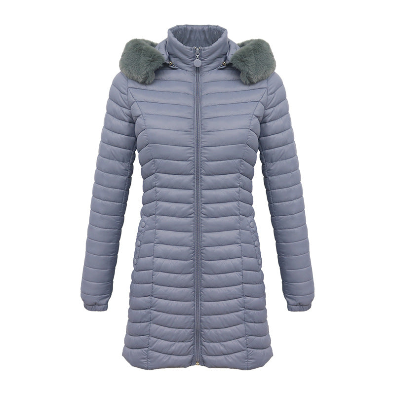 Winter Long Parka Ultra-light Liner Women's Quilted Cotton Coat