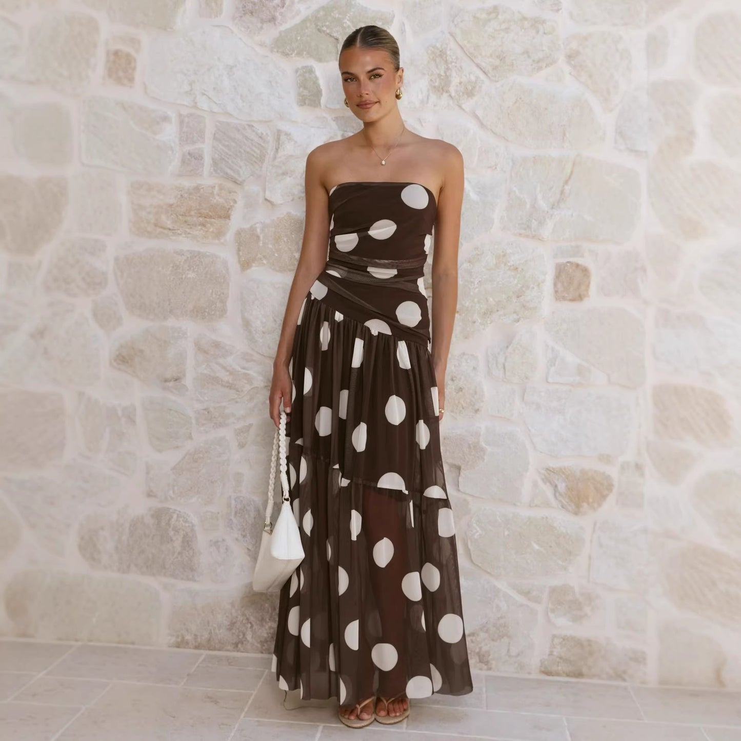 Fashionable Mesh Long Dress For Women