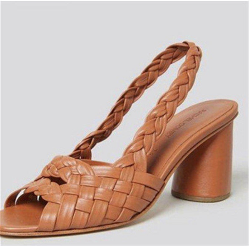 European And American Style Fish Mouth Braid With Sleeves For Ladies High Heels