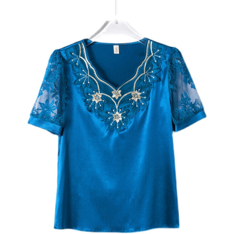 Short Sleeved Chiffon Shirt For Women