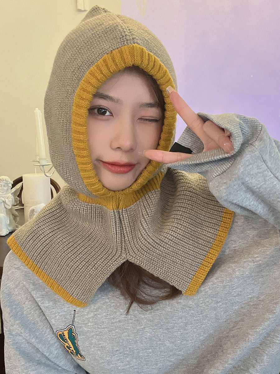 Women's Warm Knitted Hooded Scarf