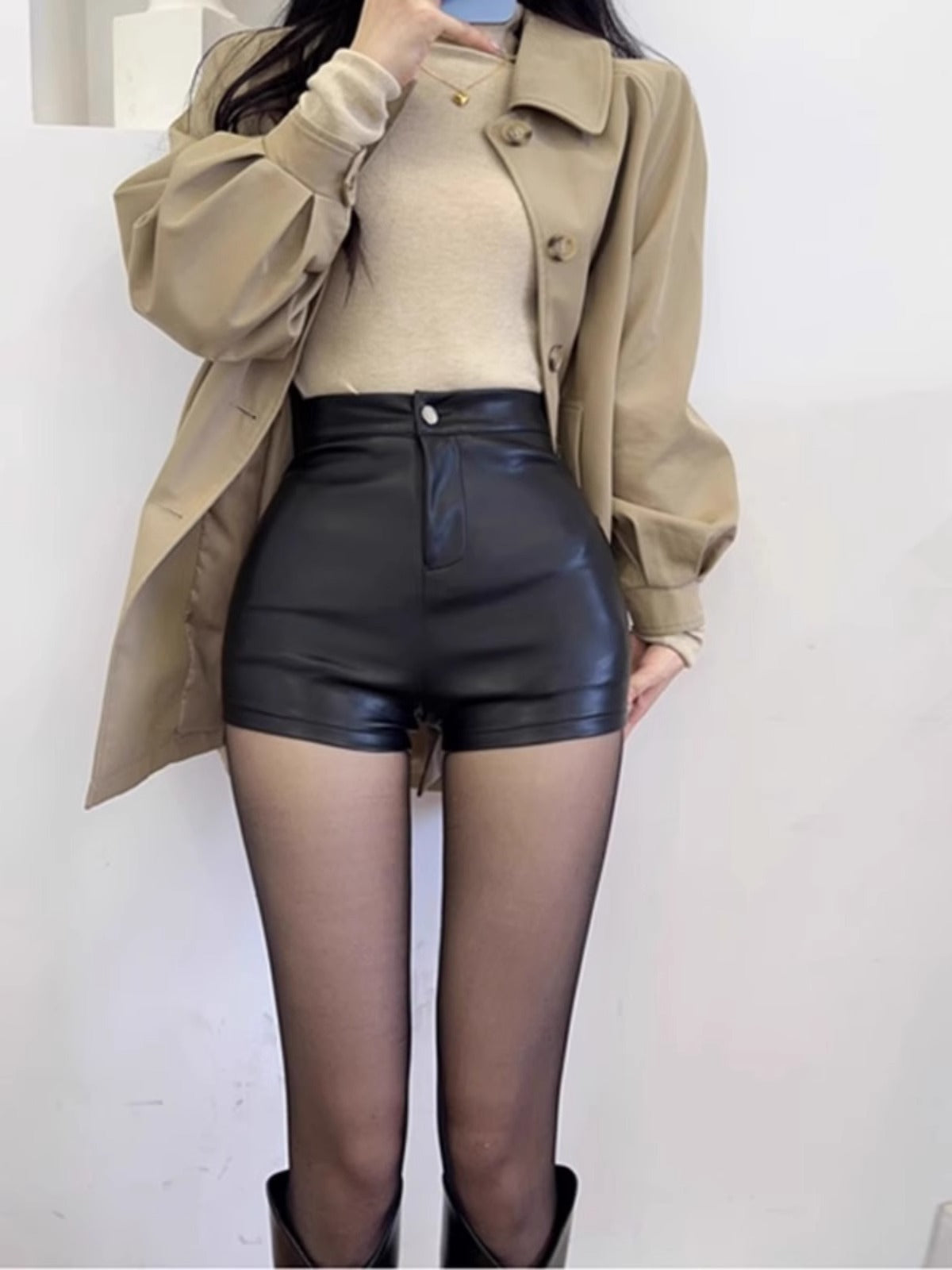 Ladies New High Waist Slimming And Tight Shorts