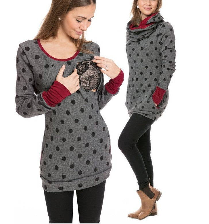 Long-sleeve Printed Maternity And Womens Clothing