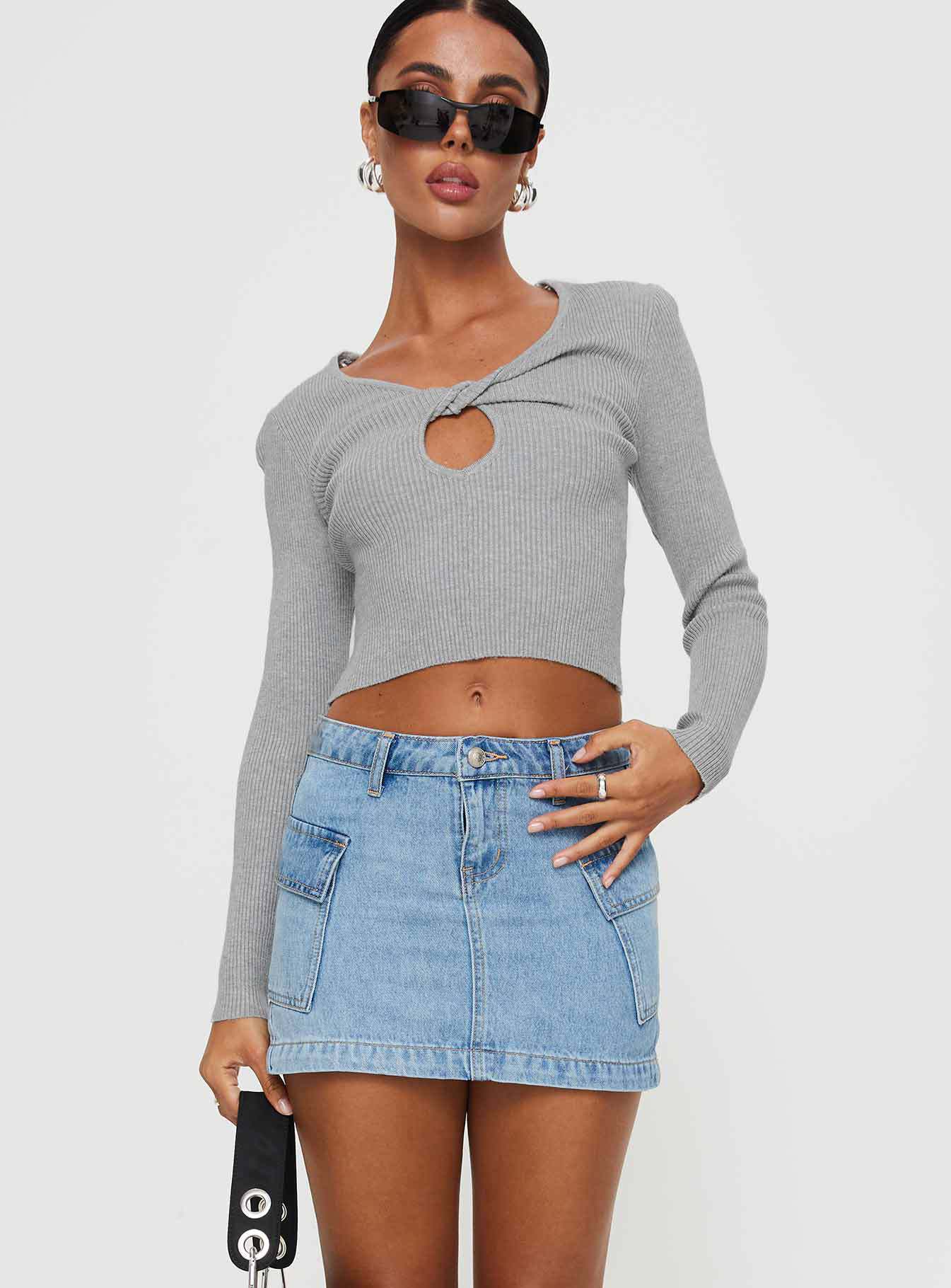 Women's Solid Color Casual Elegant Denim Mini Skirt