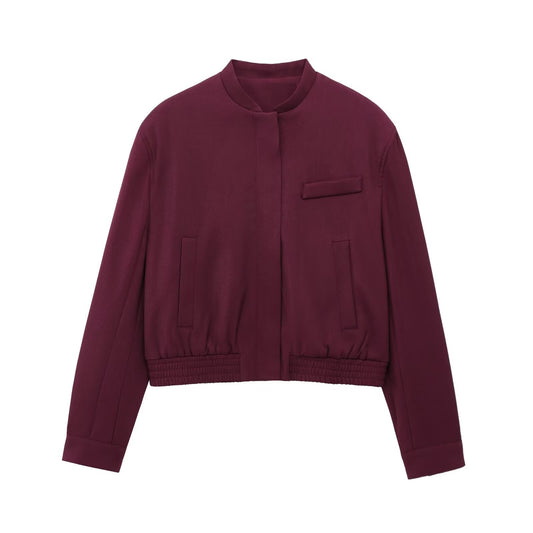 Women's Casual All-match Round Neck Pilot Jacket Suits