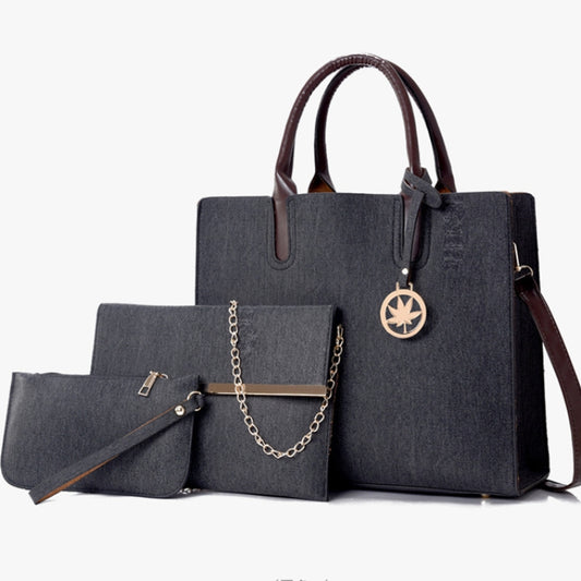 Tre-delt håndtaske skuldertaske crossbody