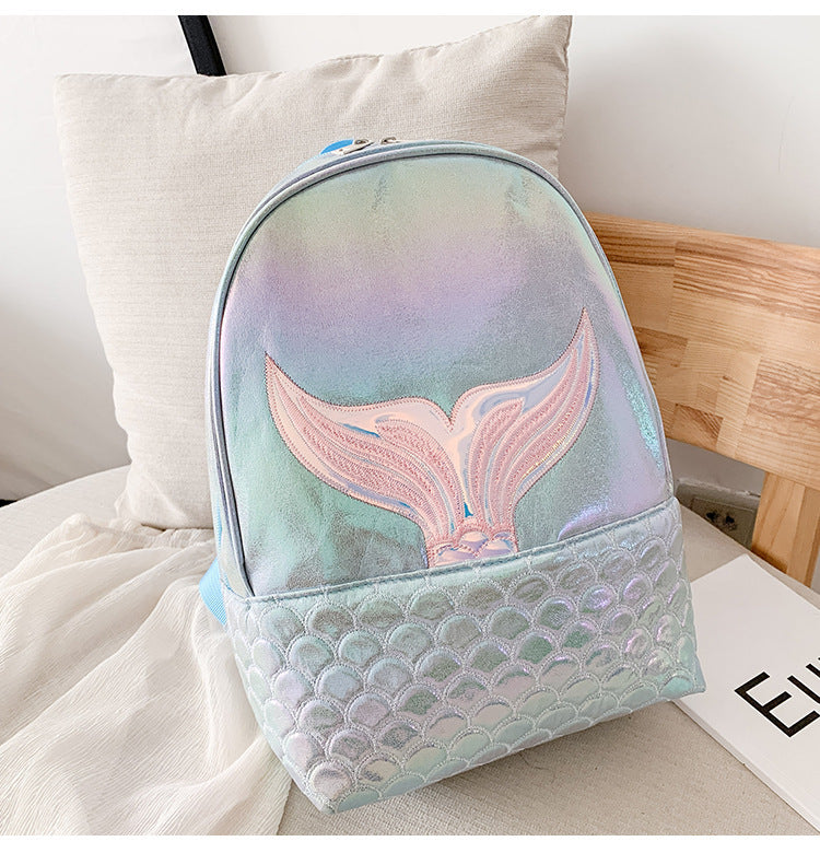 Children's Backpack Large Capacity Mermaid Laser Cute