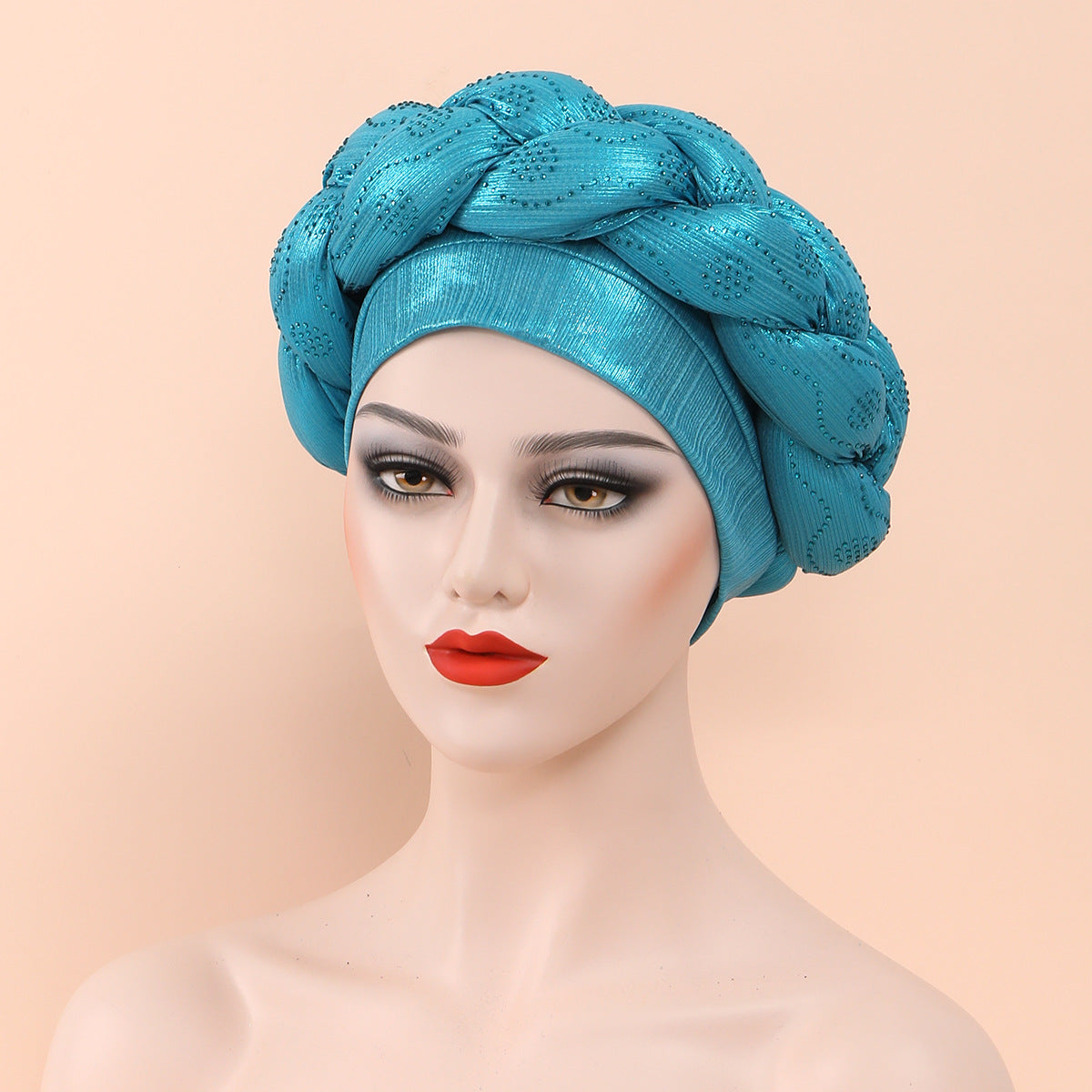 Beauty Strip Hot Drill Thick Braid Hat