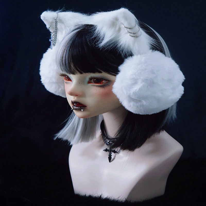 Handmade Faux Fur Headband Cat Earmuffs