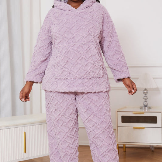 Large Size Women's Pajamas Autumn And Winter Velvet Hooded