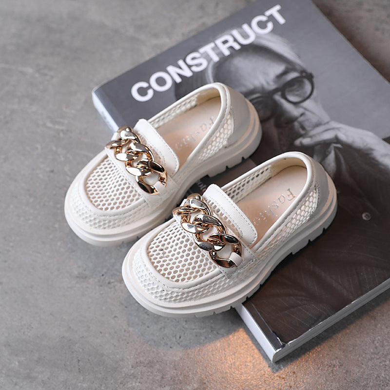 Hollow Breathable Casual Shoes Male Baby Show Shoes In Big Kids