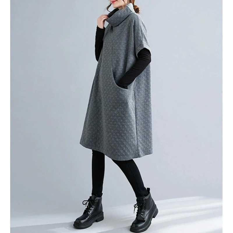 Womens Long-Sleeve Vest Dress Coat