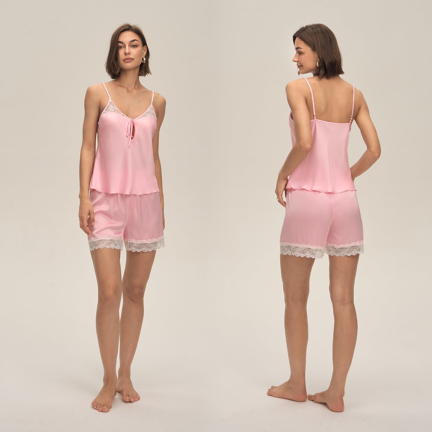 Womens Summer Camisole And Shorts Pajama Set