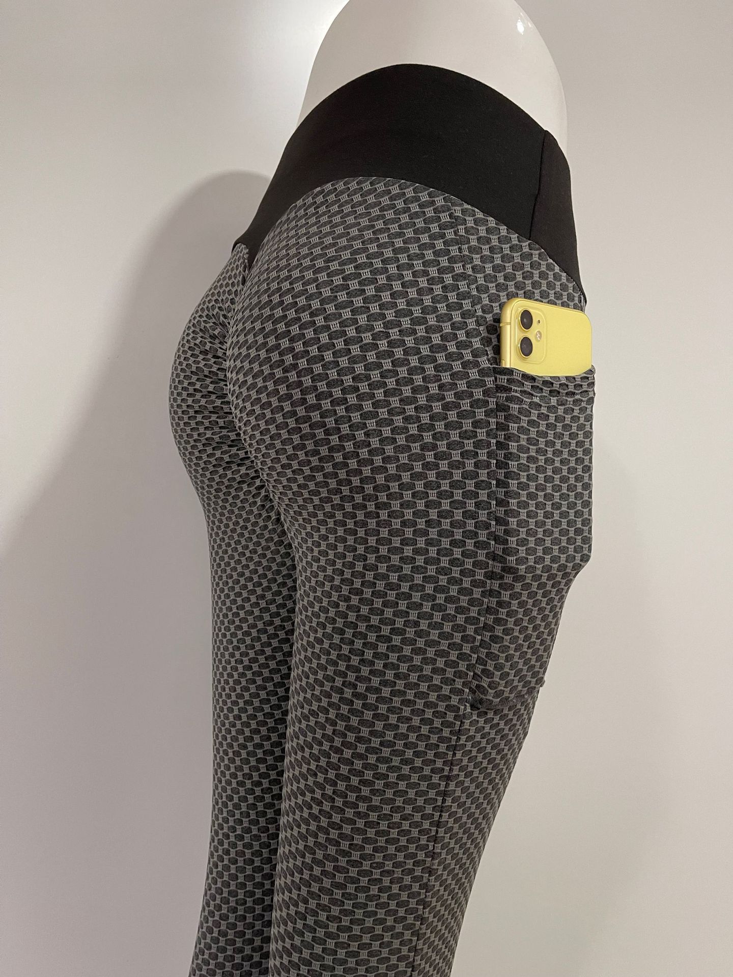 Honeycomb Fitness Yoga Pants High Waist And Buttocks Sports Tights Large Size