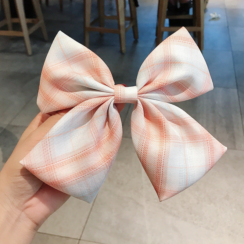 Girl's Plaid Bow Hairpin