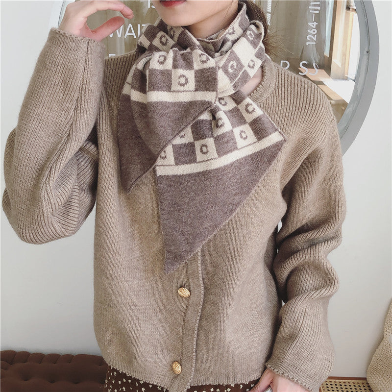 Fashionable Ladies All-match Student Letter Warm Scarf